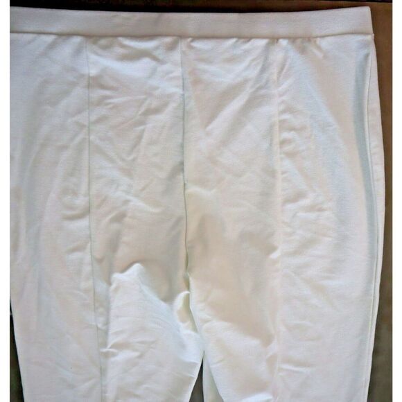 &Basics Women's Sz Medium Ivory Rayon/Nylon Blend Stretch Casual Pants $119 - Picture 4 of 10